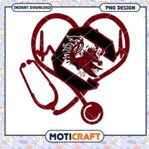 Heart Stethoscope Design for Healthcare Lovers PNG Download
