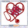 Heart Monitor Stethoscope PNG Design for Medical Lovers