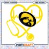 Heart Monitor Design with Iowa Hawks Logo PNG Download