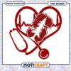 Heart Health Stethoscope PNG Design for Instant Download