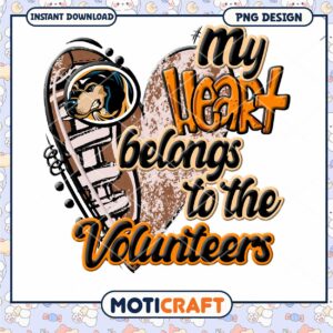Heart Belongs to Volunteers PNG Design Instant Download