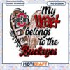 Heart Design for Buckeyes Fans Instant Download PNG Art