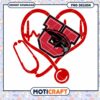 Heart and Stethoscope University Logo PNG Design Download
