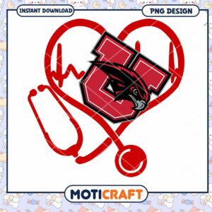 Heart and Stethoscope University Logo PNG Design Download