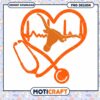 Heart and Stethoscope Longhorn PNG Instant Download Design