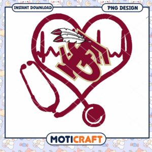 Heart and Stethoscope PNG Design for Instant Download