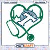 Healthcare Heartbeat Design with Stethoscope PNG Art