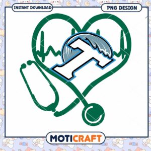 Healthcare Heartbeat Design with Stethoscope PNG Art