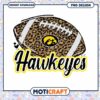 Hawkeyes Leopard Print Football PNG Instant Download Design