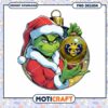 Grinch Santa with Ornament PNG Cute Holiday Design