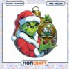 Grinch Santa Christmas Ornament PNG Instant Download