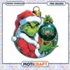 Grinch Holding Ohio Themed Christmas Ornament PNG Design