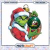 Grinch Holding Oregon Ducks Christmas Ornament PNG Design