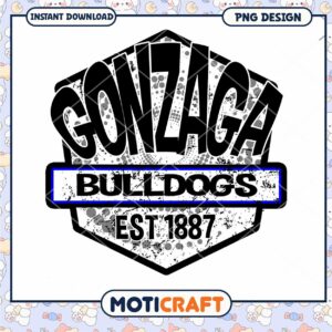 Gonzaga Bulldogs Vintage Logo Instant Download PNG Design