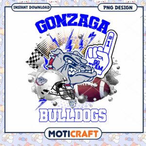 Gonzaga Bulldogs Sports PNG Design Instant Download Art