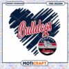 Gonzaga Bulldogs Heart PNG Design for Instant Download