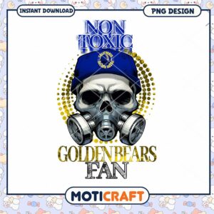 Golden Bears Fan Non Toxic Skull PNG Design Download