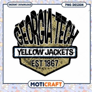 Georgia Tech Yellow Jackets PNG Download Design 1867