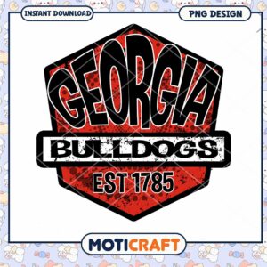 Georgia Bulldogs Vintage Logo Design Instant Download PNG