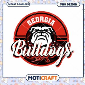 Georgia Bulldogs Logo Design PNG Instant Download Art
