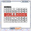 Georgia Bulldogs Graphic Design PNG Instant Download Art