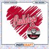 Georgia Bulldogs Heart PNG Design for Instant Download