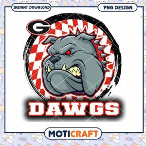Georgia Bulldogs Dawgs Logo PNG Instant Download Design
