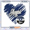 Georgetown Hoyas Heart PNG Design Instant Download