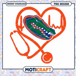 Gator Heartbeat PNG Design Instant Download Art