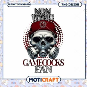 Gamecocks Fan Non Toxic Skull PNG Design Download