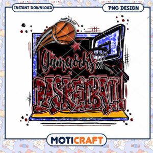 Gamecocks Basketball PNG Design for Instant Download