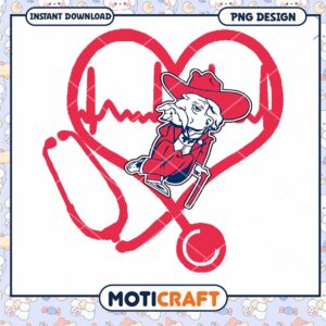 Funny Cowboy Doctor with Heartbeat Stethoscope PNG