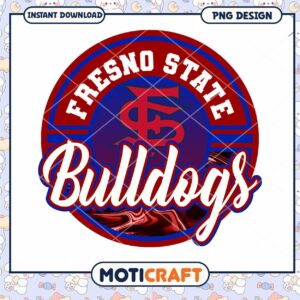 Fresno State Bulldogs PNG Design Instant Download Art