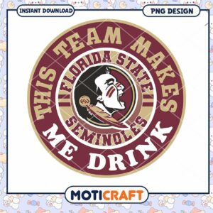 Florida State Seminoles Team Drink PNG Design Download