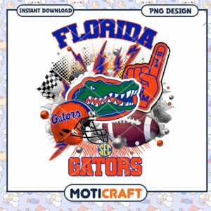 Florida Gators Football PNG Design Instant Download Art