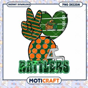 Florida A&M Rattlers PNG Design for Instant Download