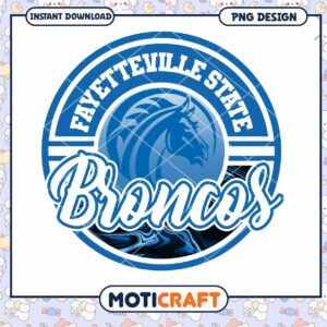 Fayetteville State Broncos PNG Design Instant Download