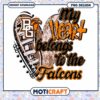 Falcons Heart PNG Sublimation Design