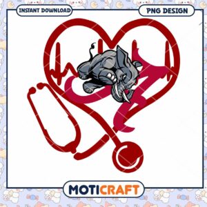Elephant Heartbeat Stethoscope PNG Design Download