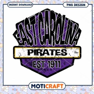 East Carolina Pirates Vintage Logo PNG Instant Download
