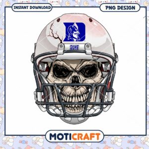 Duke Skull Football Helmet PNG Instant Download Art Design
