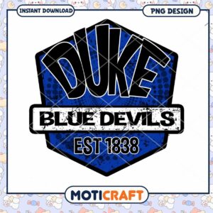 Duke Blue Devils Logo PNG Instant Download Design