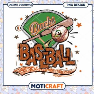 Ducks Baseball Instant Download PNG Graphic Design