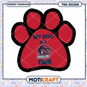 Dog Paw Print Design for Sports Fans in PNG Format