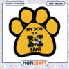 Dog Fan Paw Print Design PNG Instant Download Graphic