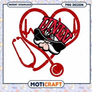 Cute Heart Stethoscope Unity PNG Design Download