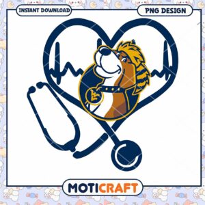 Cute Dog Heartbeat Stethoscope PNG Instant Download Design
