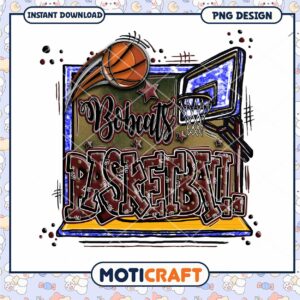 Custom Basketball Bobcats PNG Design for Instant Download