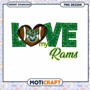 CSU Rams Love Graphic PNG for Fans and Students