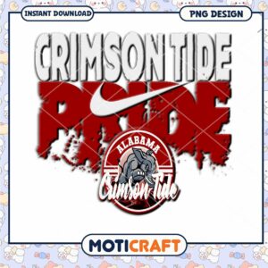 Crimson Tide Pride Alabama PNG Design for Fans